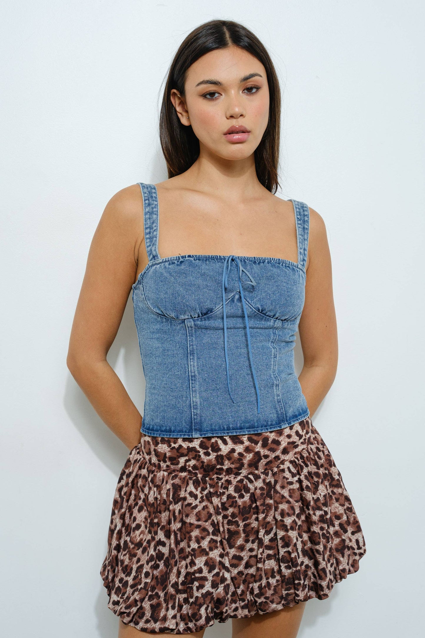Jayda Denim Top