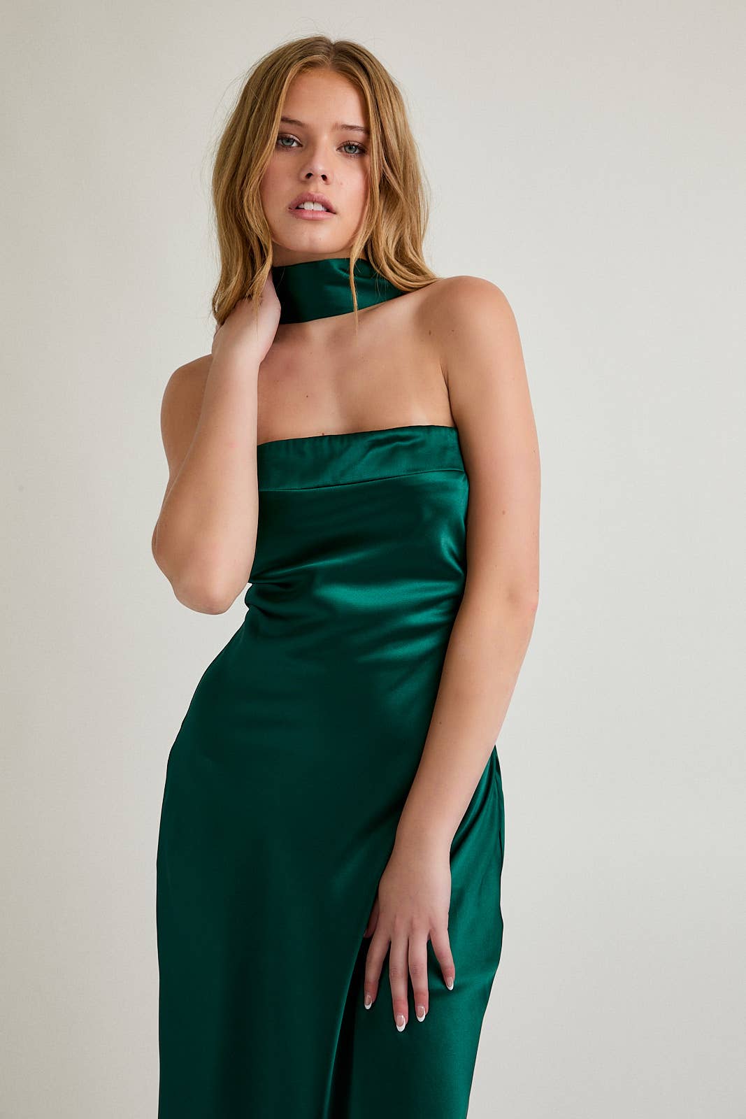 Evergreen Elegance Midi Dress
