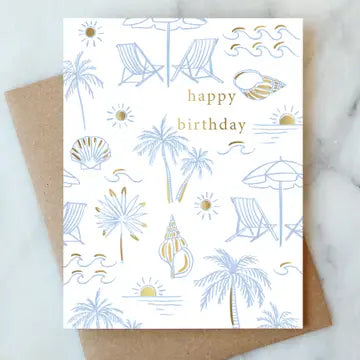 Beachy Birthday Greeting Card