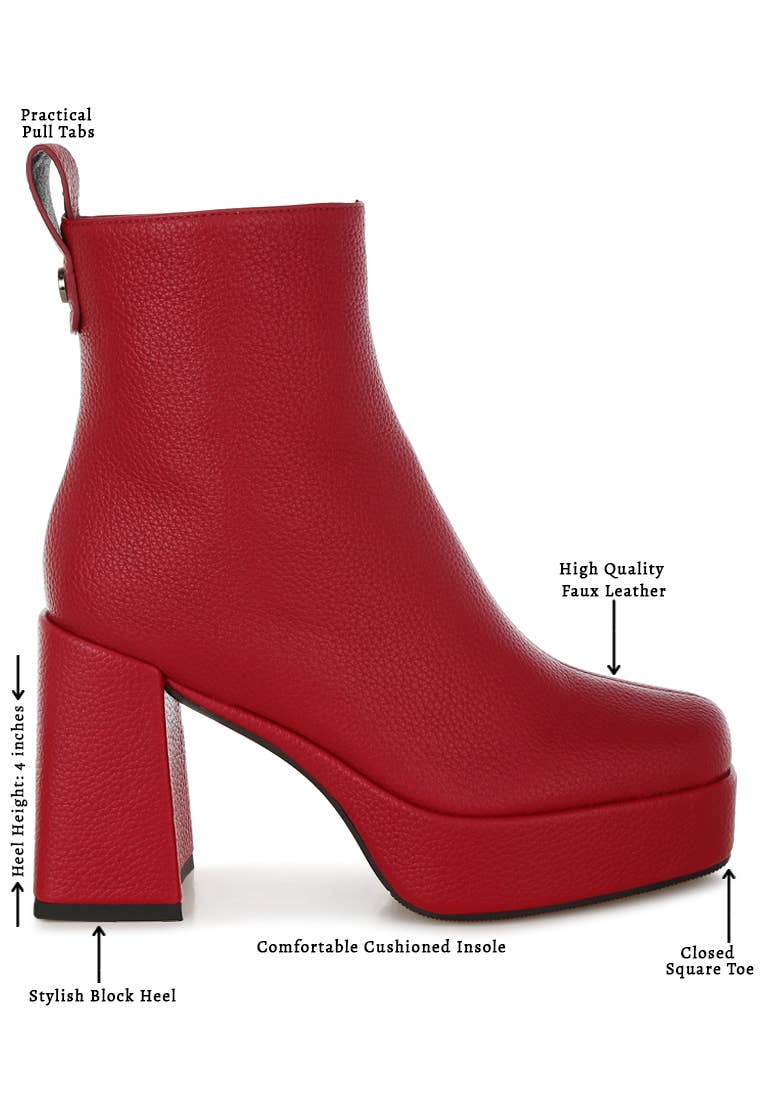 Scarlet Chelsea Boots