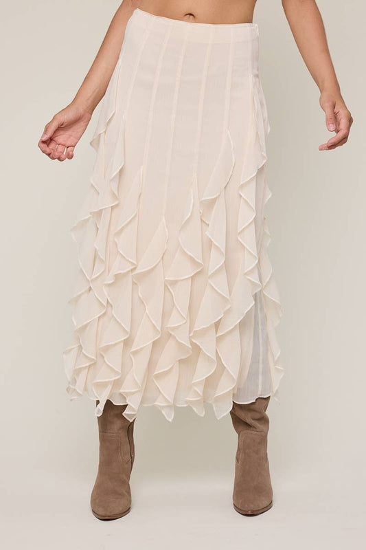 Ruffle Romance Midi Skirt