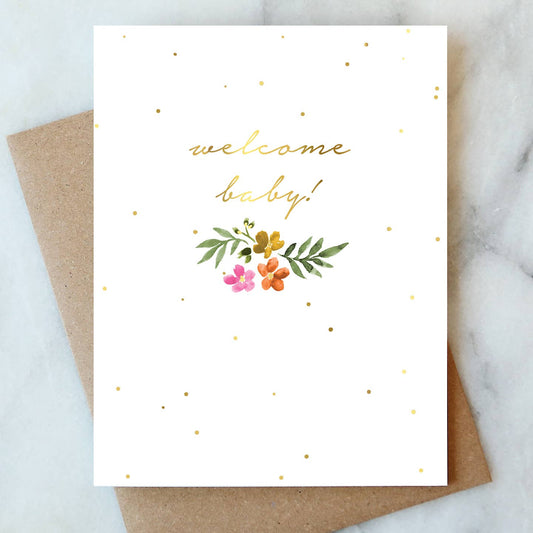 Welcome Baby Greeting Card | New Mom Baby Card
