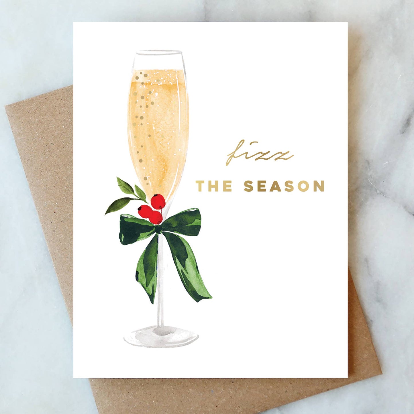Fizz the Season Holiday Card | Christmas Holiday Card