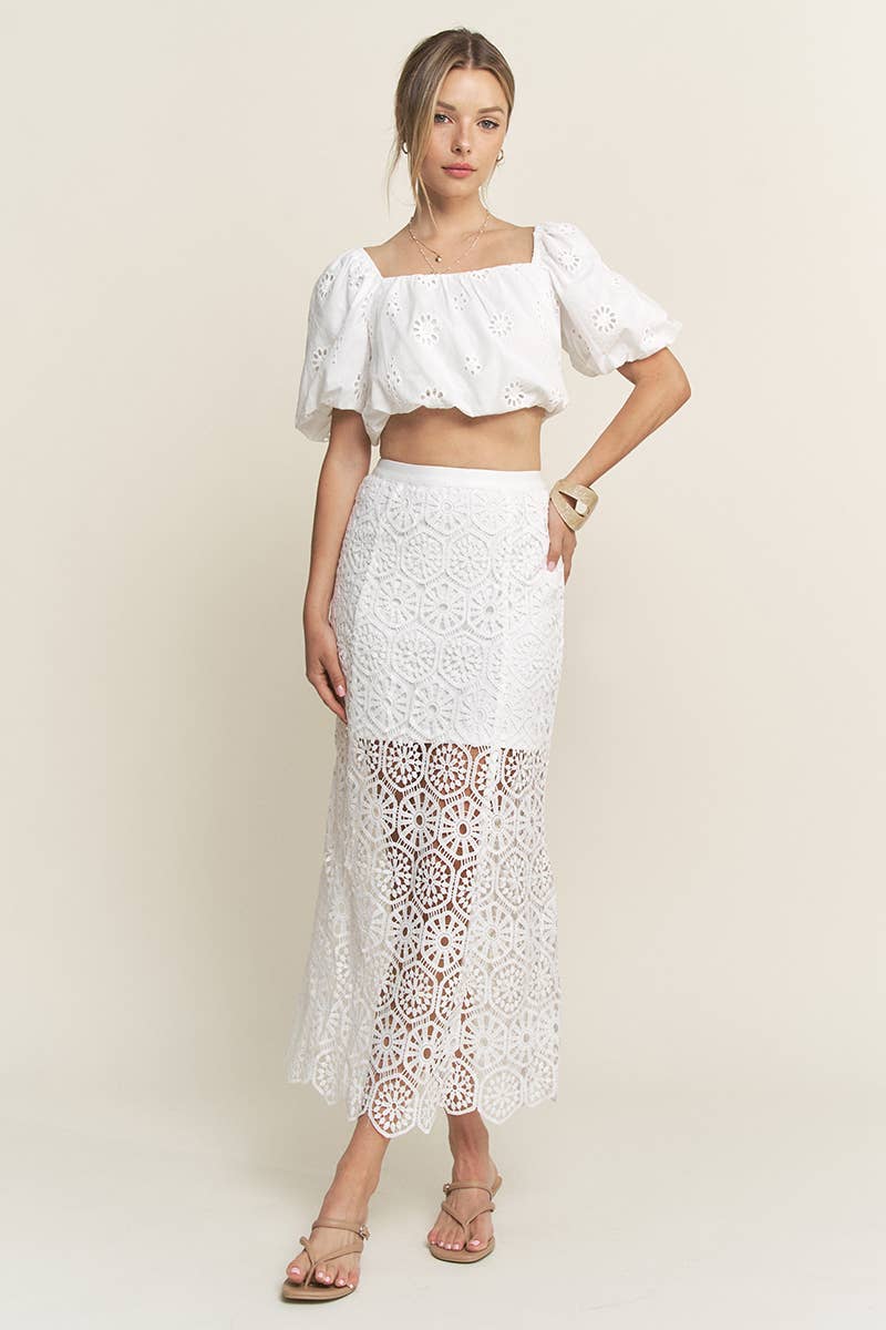 Sunlace Midi Skirt