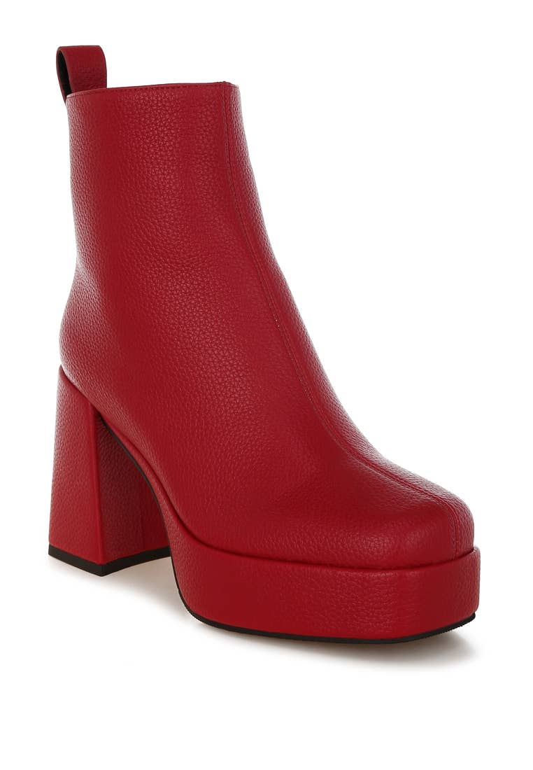 Scarlet Chelsea Boots