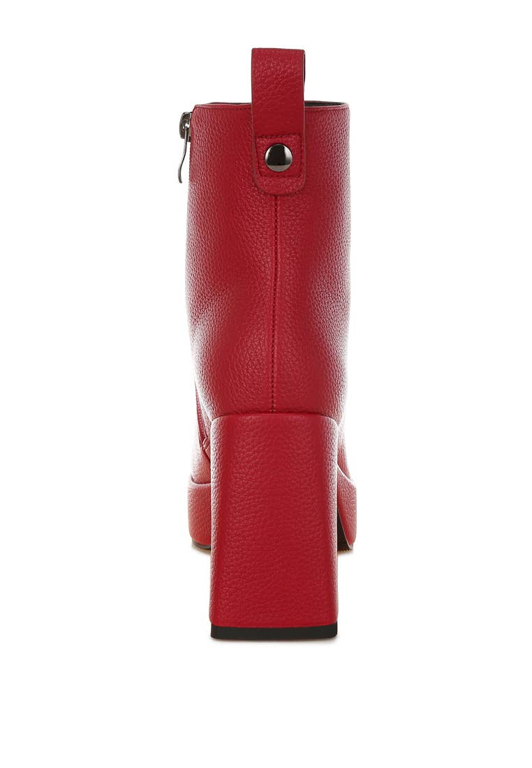 Scarlet Chelsea Boots