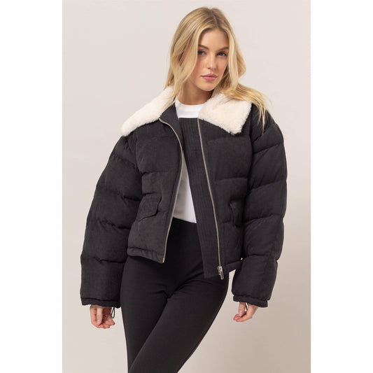 Frosted Edge Puffer Jacket