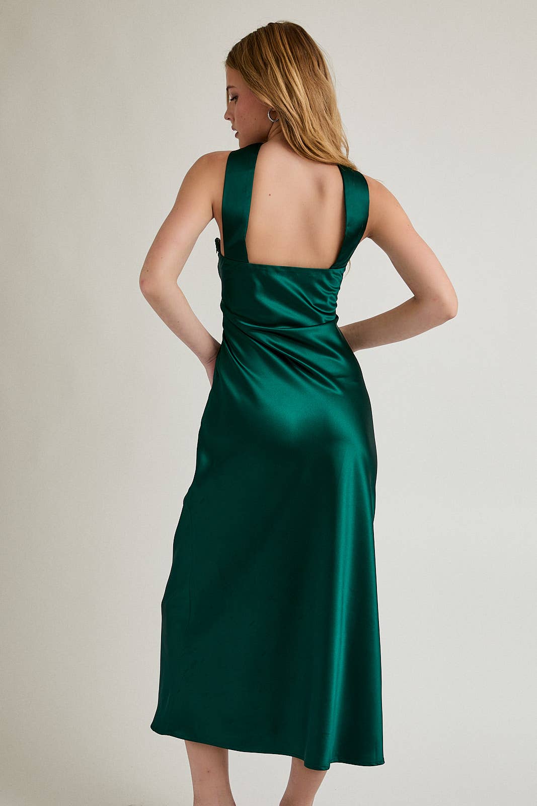 Evergreen Elegance Midi Dress