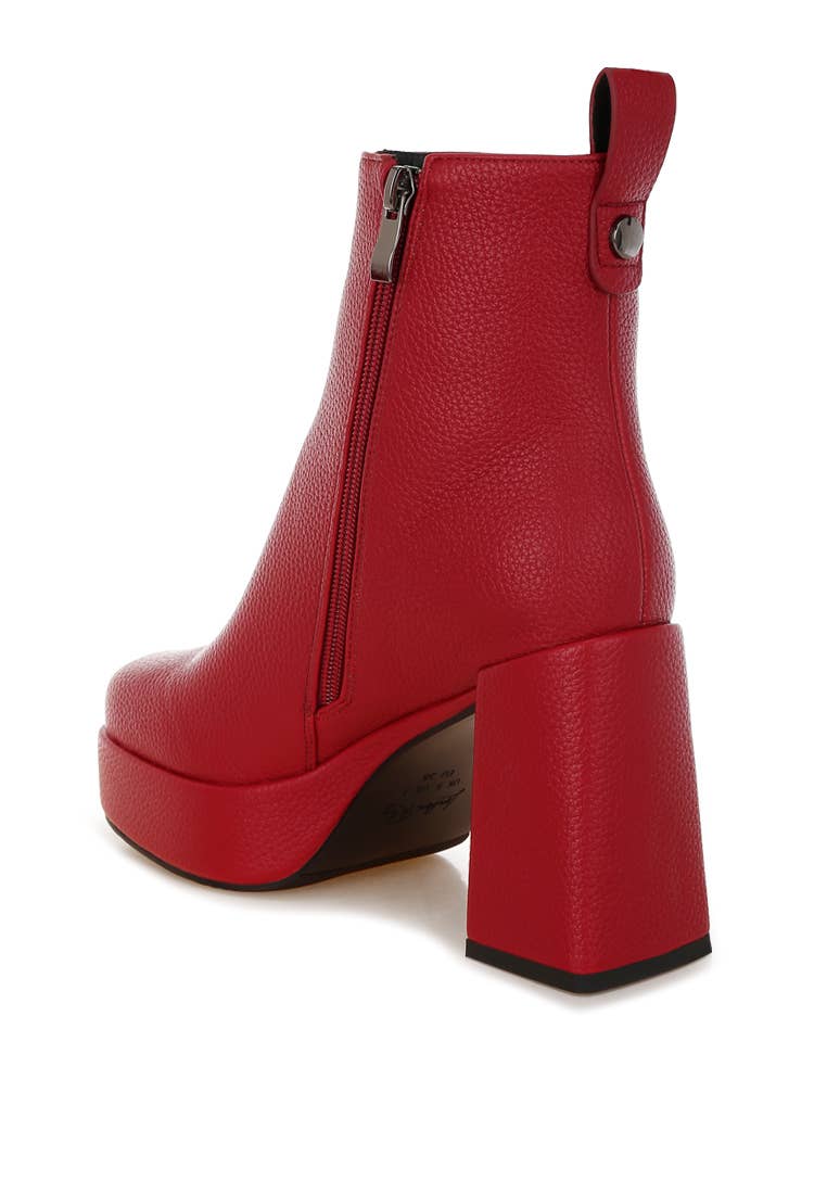 Scarlet Chelsea Boots