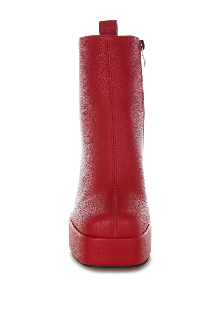 Scarlet Chelsea Boots
