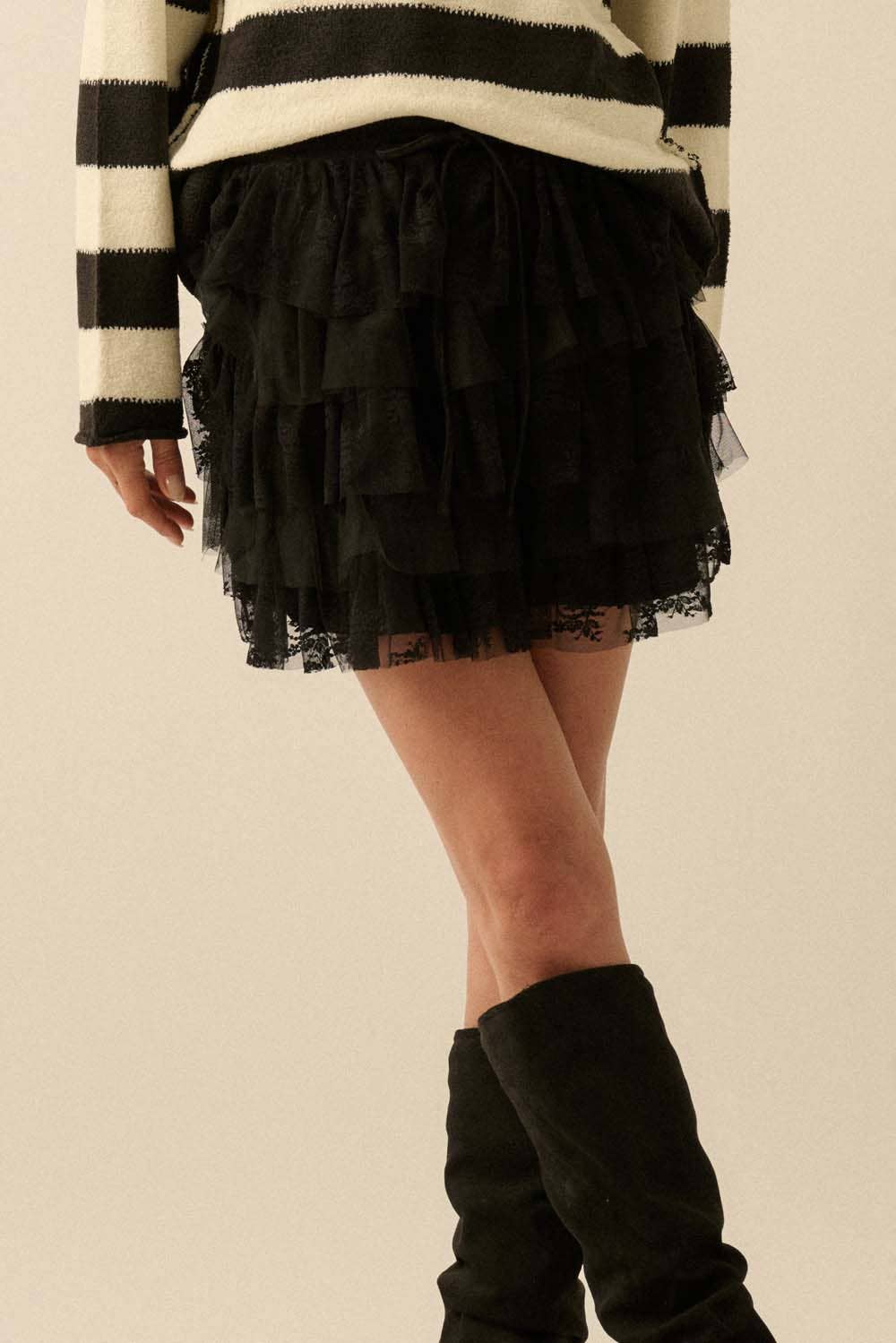 Fleur Ruffle Mini Skirt