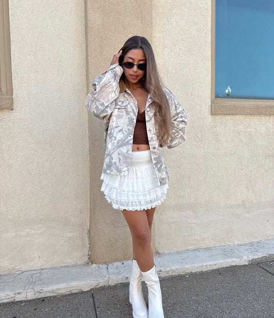 Lace Me Up Mini Skirt