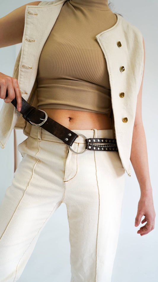 Edgy Leather Belt