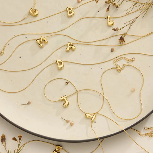 Bubble Initial Necklace