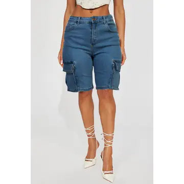Denim Cargo Jorts