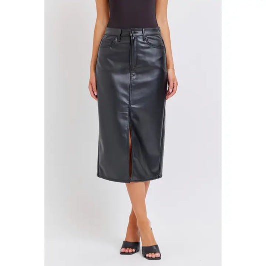 Jade Midi Skirt with Front Slit