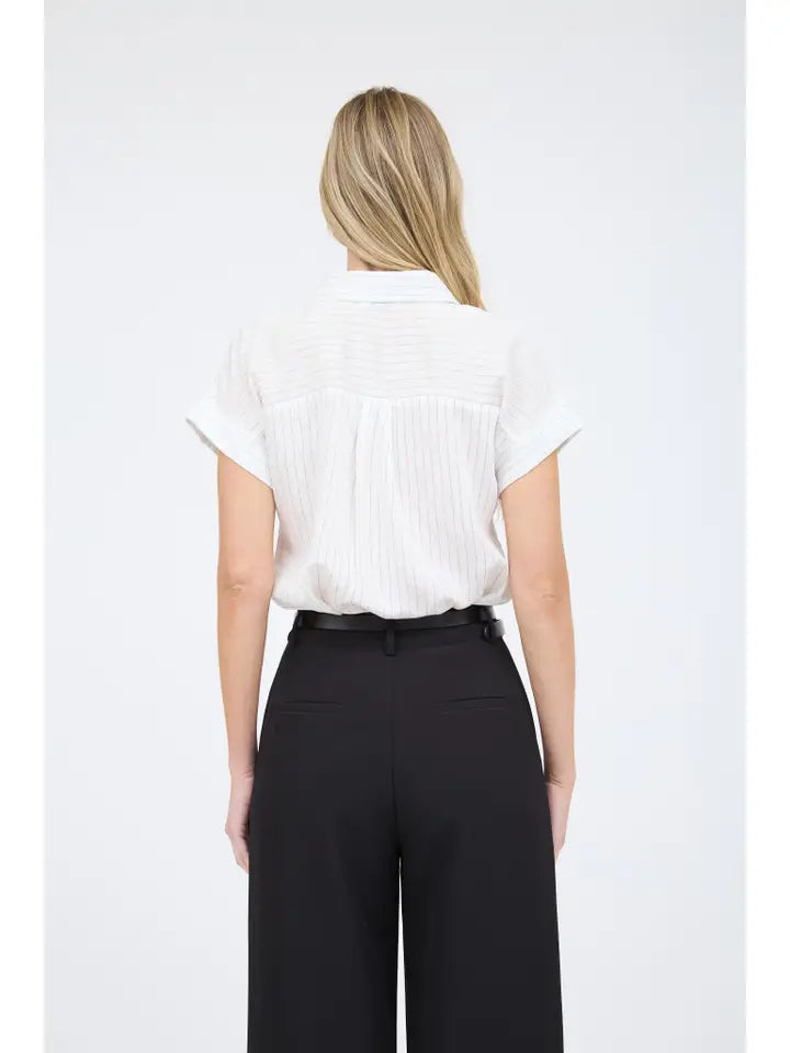 Pinstripe Collared Shirt