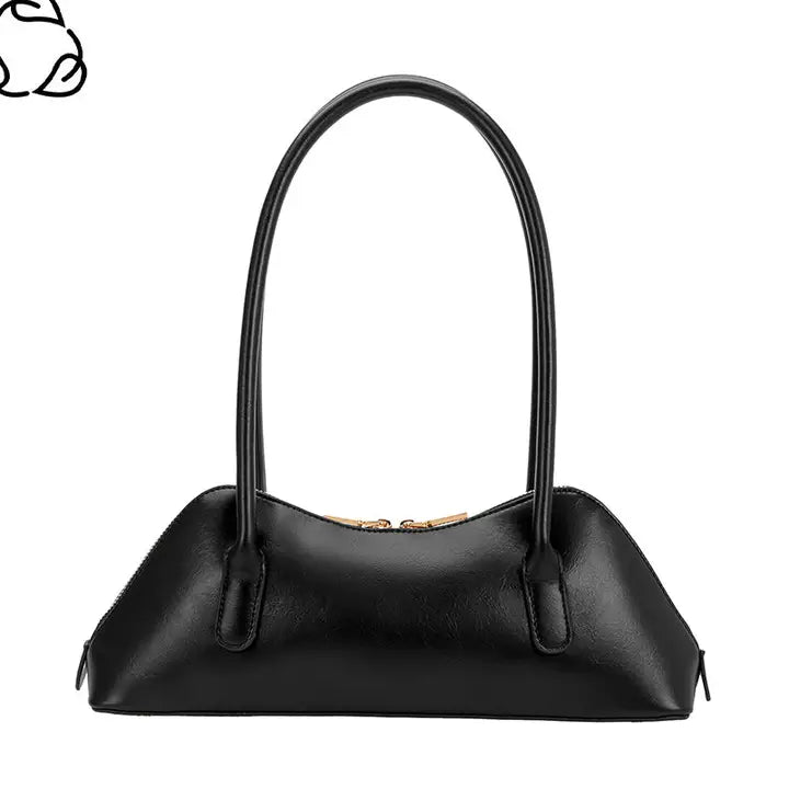Dakota Black Vegan Shoulder Bag