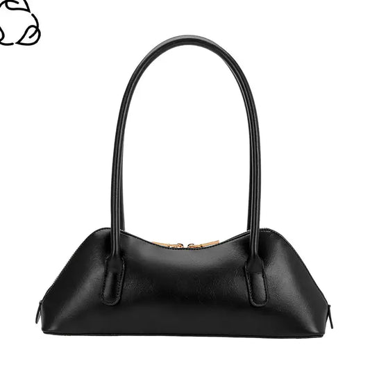 Dakota Black Vegan Shoulder Bag