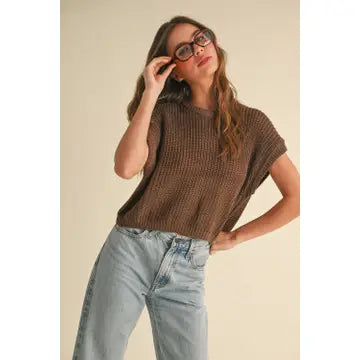 Dolman Sleeve Knitted Top