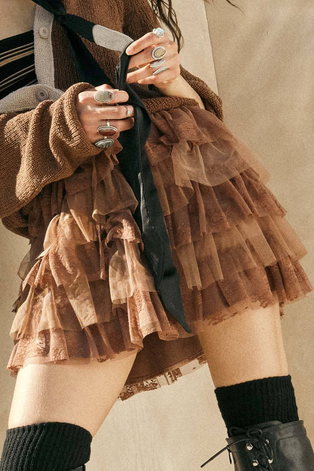 Fleur Ruffle Mini Skirt