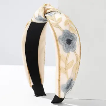 Floral Cottagecore Embroidery Hair Band Headband