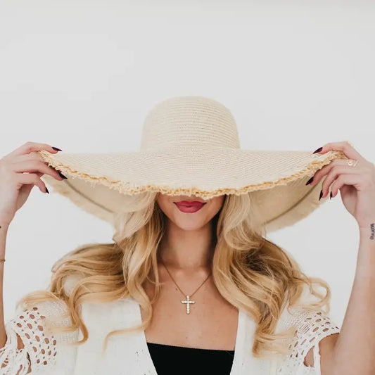 Lake Shore Drive Wide Fringe Sun Hat