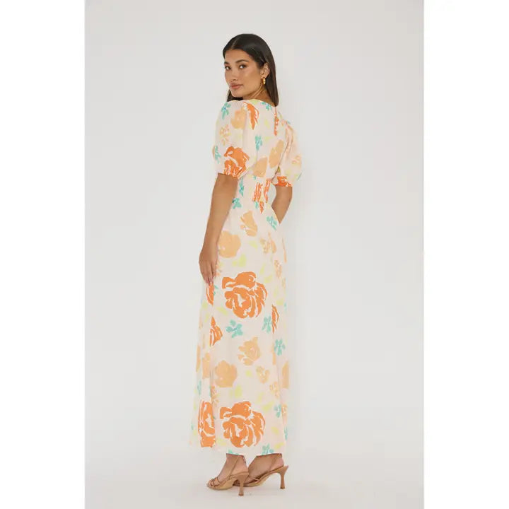 Sunset Petal Maxi Dress