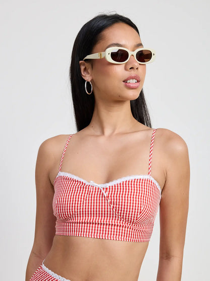 Gingham Bralette Top