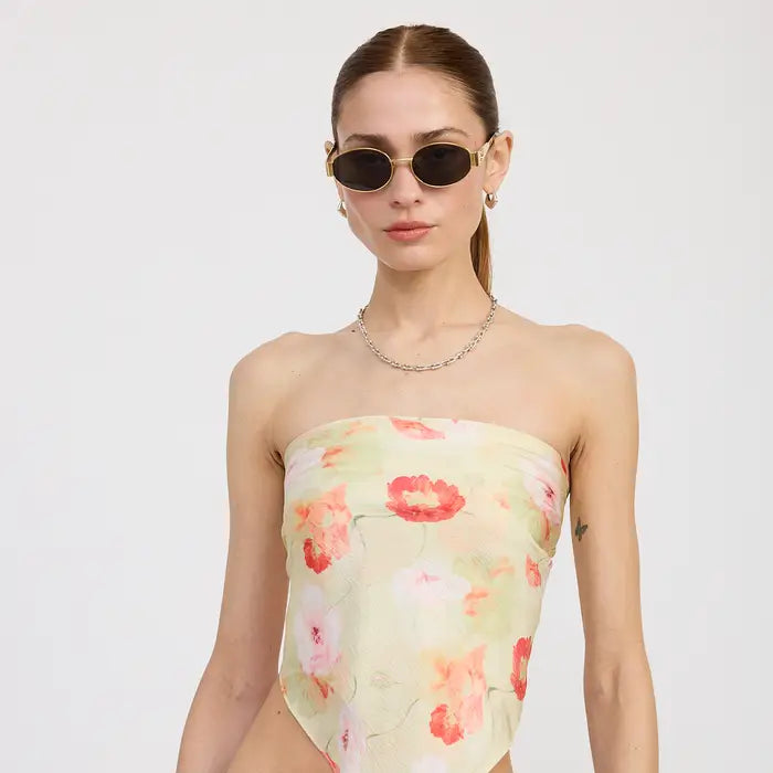 Printed Scarf Top