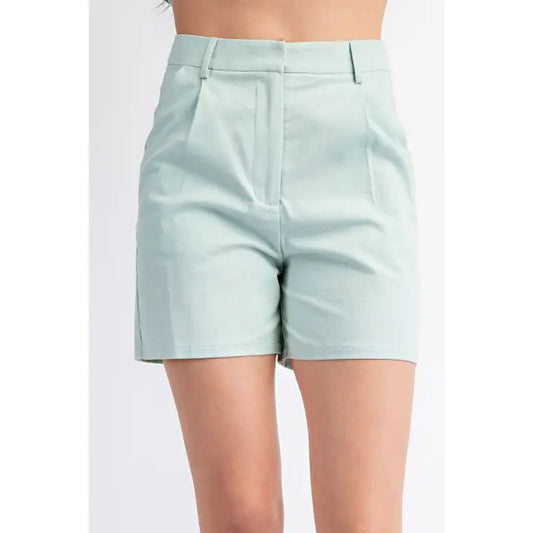 Tailored Linen Shorts