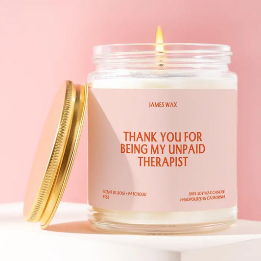 Unpaid Therapist Candle