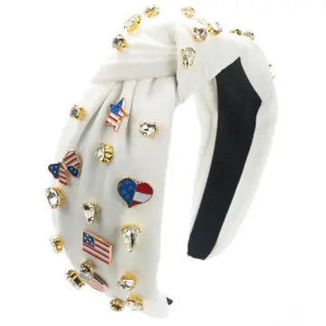 4Th Star Rhinestone Headband